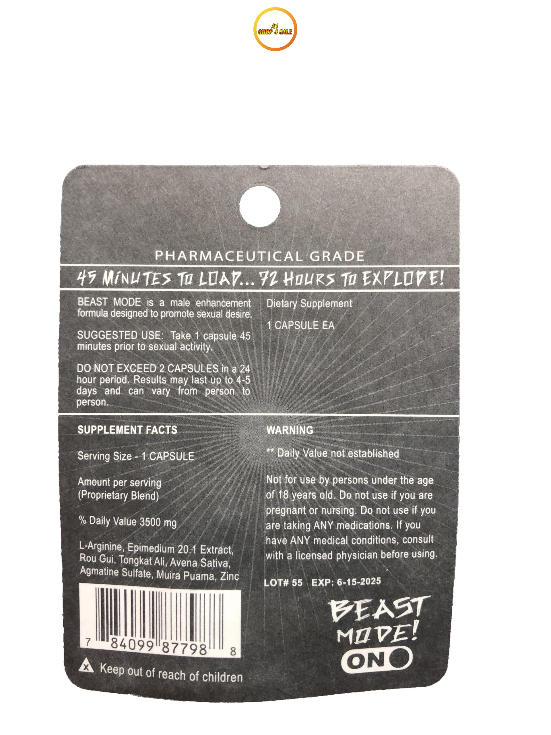 Beast Mode ME-72 3 Pill Pack