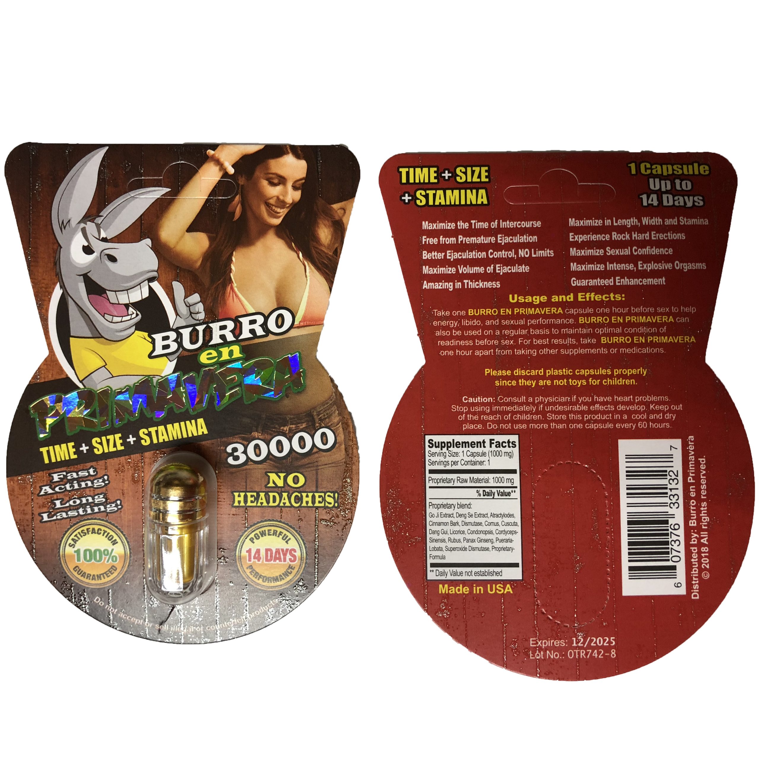 Burro En Primavera 30000 5 Pill Pack