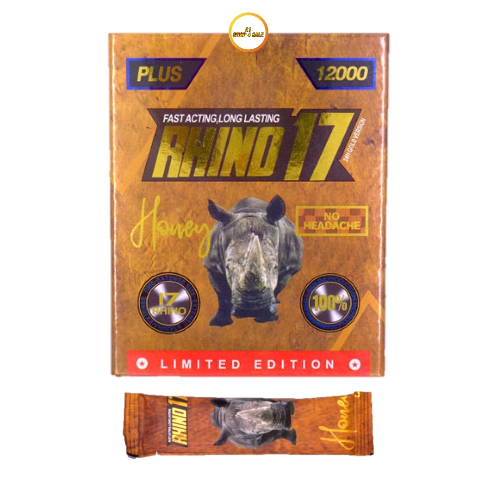 Rhino 17 12000 Honey 5 Sachet Pack