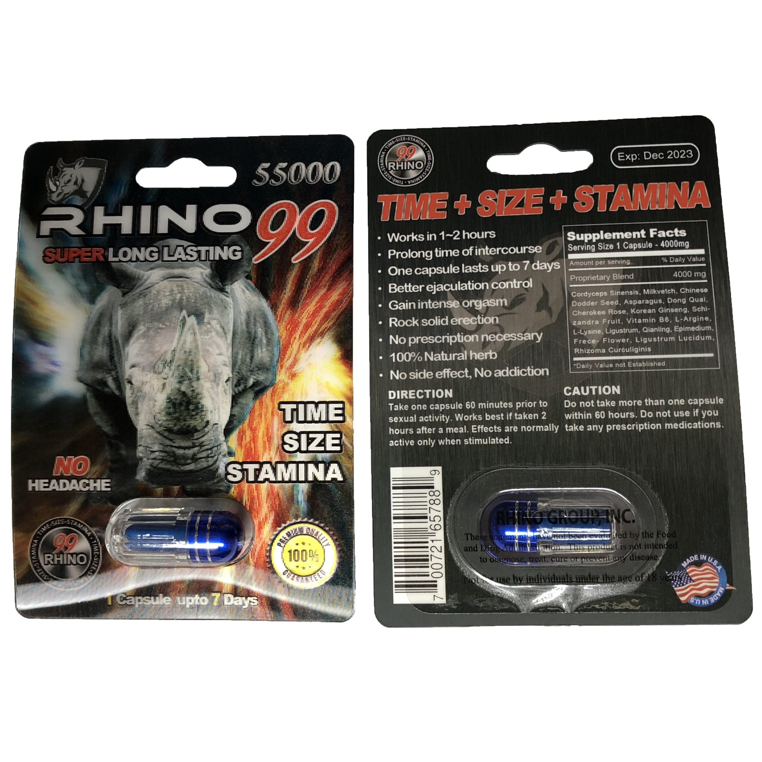 Rhino 99 55000 5 Pill Pack